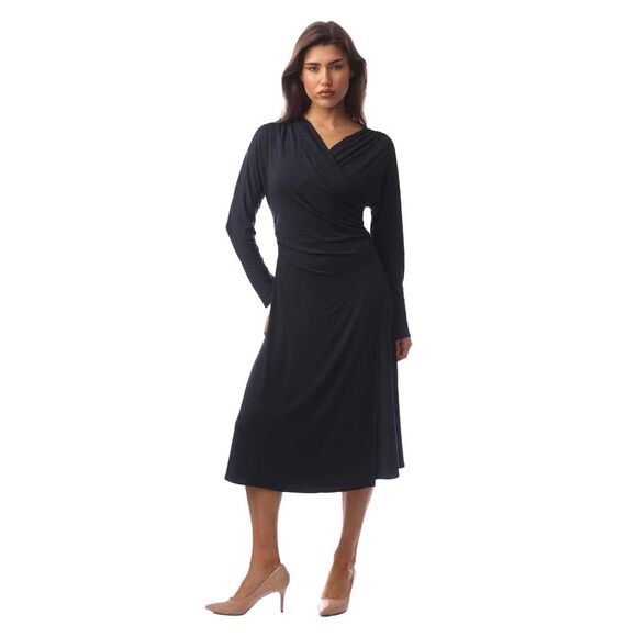 Boss Womens/Ladies Ettita Wrap Front Midi Dress / Dark Blue